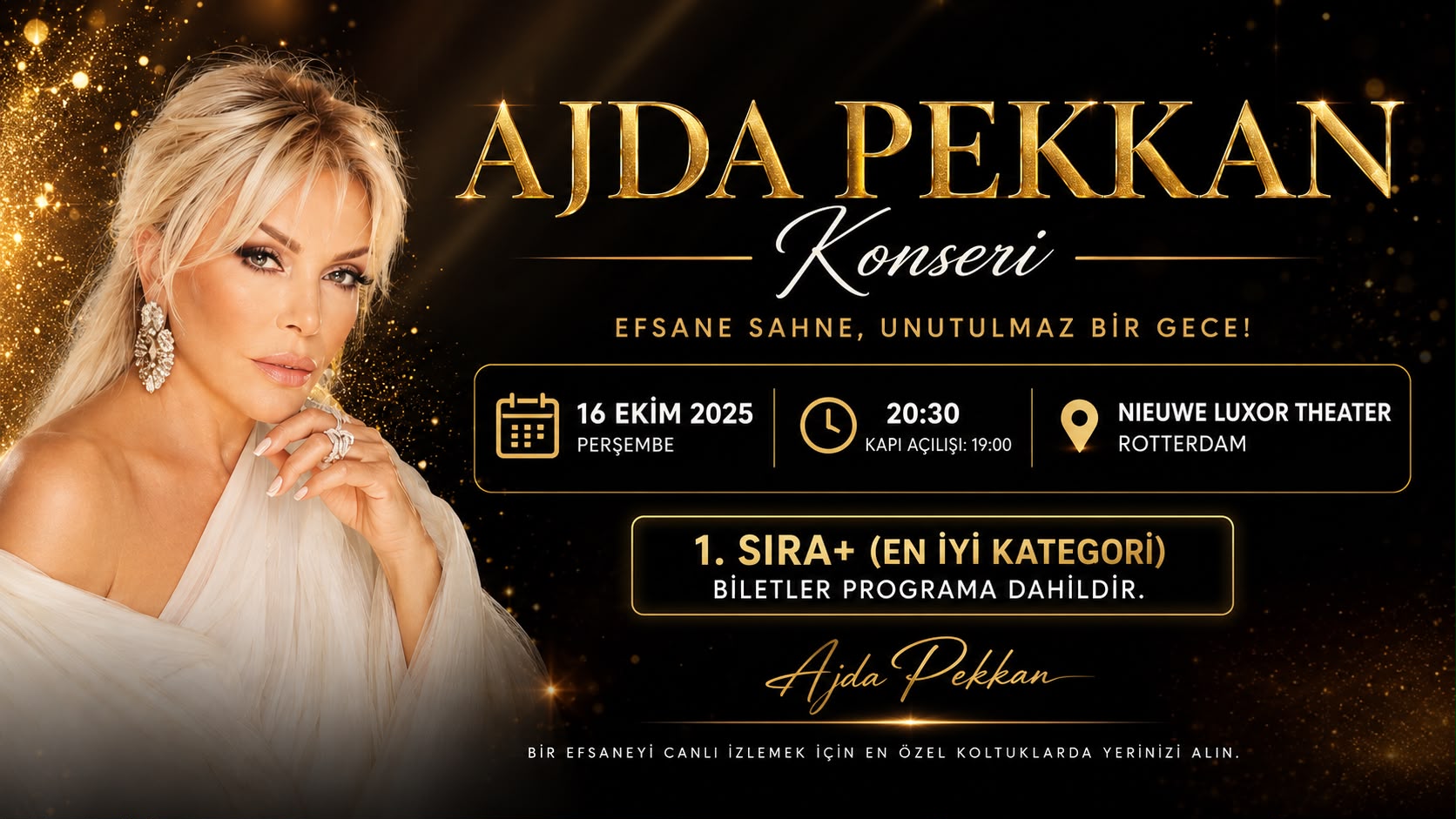 AJDA PEKKAN KONSERİ ÖZEL AMSTERDAM TURLARI