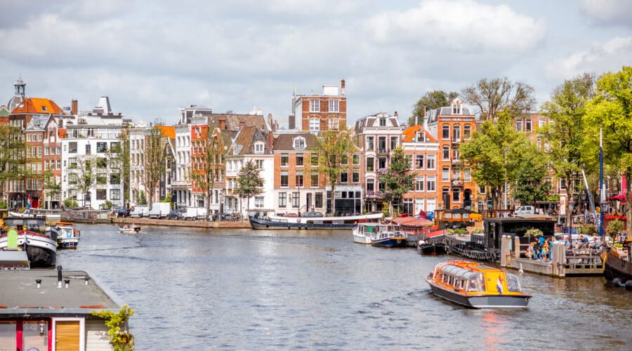 Amsterdam cityscape view